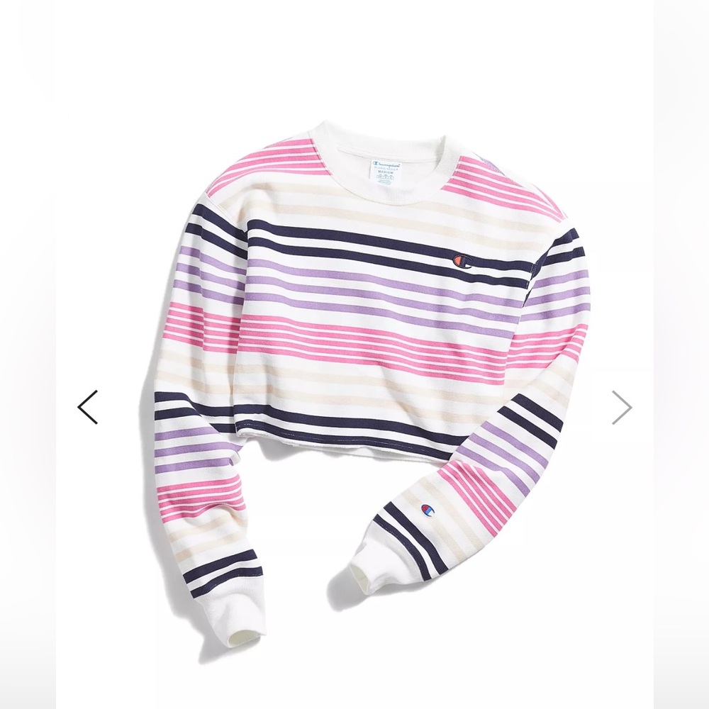 cropped crew neck sweatshirt